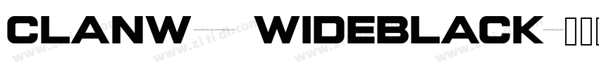 ClanW01 WideBlack字体转换